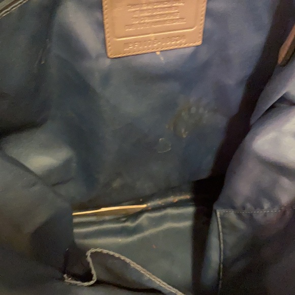 Grey quilted coach purse - Picture 3 of 5